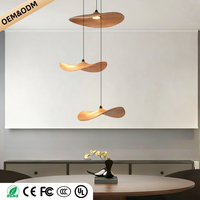 Lampe suspendue en bois massif Wabi Sabi, style zen, éclairage décoratif pour salon, villa, duplex, escalier, restaurant, lustre
