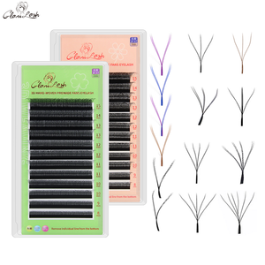 Yy 3d-8d w आकार व्यक्तिगत झूठी पलकों के सिंथेटिक बालों को हस्तनिर्मित क्रूरता-मुक्त क्लैवर 3d-8d w फ्लैश एक्सटेंशन - Product Image 1