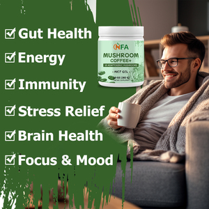 OEM ODM Mushroom Coffee Powder with Mushroom <b>Blend</b> Instant Arabica Coffee Support Gut Brain Health Energy Immunity Focus Mood - Product Image 6