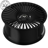 Jantes forgées multi-rayons de luxe Viaol 21 22 23 pouces, finition noire brillante, compatibles avec Mercedes Maybach Classe S, Rolls-Royce, Bentley