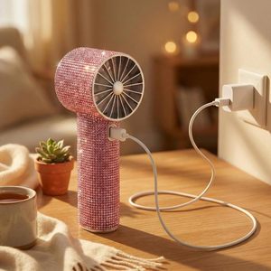 Factory Wholesale S5 Diamond Fan LED Display 199 Gear Adjustment Handheld Turbo Lash Fan for Eyelash <b>Extensions</b> - Product Image 5