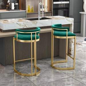 Sillas de Barra Altas de Lujo Nórdico, Sillas de Barra Modernas y Sencillas con Respaldo, Silla de Barra para Cafetería, Silla Alta para Isla de Cocina - Product Image 3