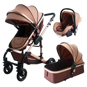 cheep baby can sleep and sit Infant Baby Car Seat Stroller 3 In 1 Newborn Multi-Functional Portable 2 In 1 Bab Foldable Baby Str