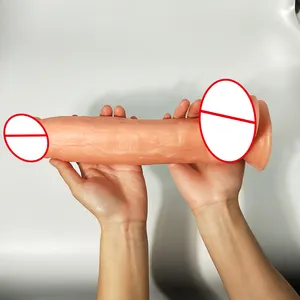Venta caliente simulación Jumbo Extra grande 30,5 cm consolador de silicona Dispositivo de masturbación femenina juguetes sexuales para adultos