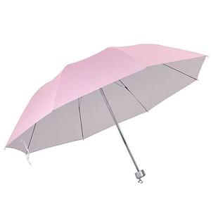 <span class=keywords><strong>Paraguas</strong></span> de Viaje Plegable de 3 Secciones con Estampado Digital Colorido <span class=keywords><strong>para</strong></span> Mujer, Manual, <span class=keywords><strong>para</strong></span> Sol y Lluvia, de Plástico Negro, Promocional, Publicitario, en Blanco - Product Image 5