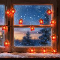 Mini guirlande lumineuse LED en boîte cadeau, 10 LED haute luminosité alimentées par piles pour la décoration murale de Noël et les projets de bricolage