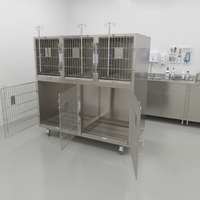 Adjustable Temperature Veterinary Stainless Steel Heated Cage for Animal Hospitals Portable Herta Brand