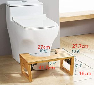 Chống Táo Bón Thoải Mái Squat Aid Phân Có Thể Gập Lại Không Trượt Nhà Vệ Sinh Bước Phân Tre Tự Nhiên Có Thể Gập Lại Nhà Vệ Sinh Phân - Product Image 5