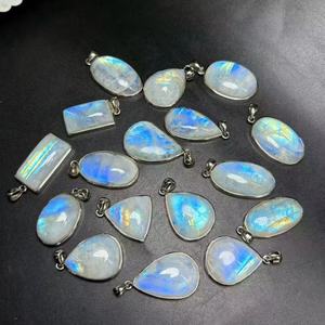 Pendentif en argent sterling S925 avec pierre de lune bleue, bijoux fins, pendentif charme en <span class=keywords><strong>labradorite</strong></span> naturelle pour femmes - Product Image 3