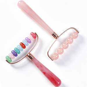 Resin 5 Ball facial Face care Neck Body Massage tools <b>Roller</b> Lymphatic Drainage Anti <b>Cellulite</b> pink Beauty Gua Sha <b>Roller</b> - Product Image 1