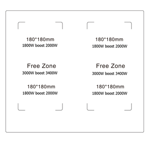 Bếp từ âm Flex Zone 4 vùng nấu, điều khiển cảm ứng có dây, mặt bếp từ âm - Product Image 2