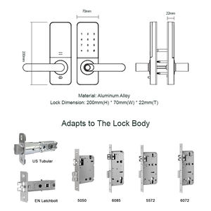 Liliwise 智能锁黑色 Serratura Per Porta Rfid Deadbolt 智能门锁 Tuya 指纹智能 Zamek 数字锁 - Product Image 5