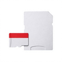Kartu Memori Flash SIX M100 256GB, Kecepatan Baca 100MB/s, A1 U3 V30 4K UHD, Termasuk Adaptor Putih/Merah untuk Android