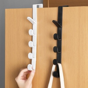 Ganchos para colgar sobre la puerta, 5 ganchos, organizador de almacenamiento de pared de ABS para dormitorio y armario - Product Image 1