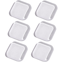 6 pièces de protections de porte auto-adhésives transparentes en PU, pare-chocs sans perçage, protecteurs muraux anti-collision et anti-bruit pour sol