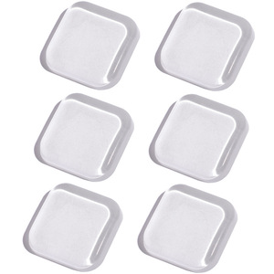 6 protectores de puerta autoadhesivos transparentes de PU, amortiguadores sin taladro, protectores de pared anticolisión, reductores de ruido para el suelo - Product Image 4