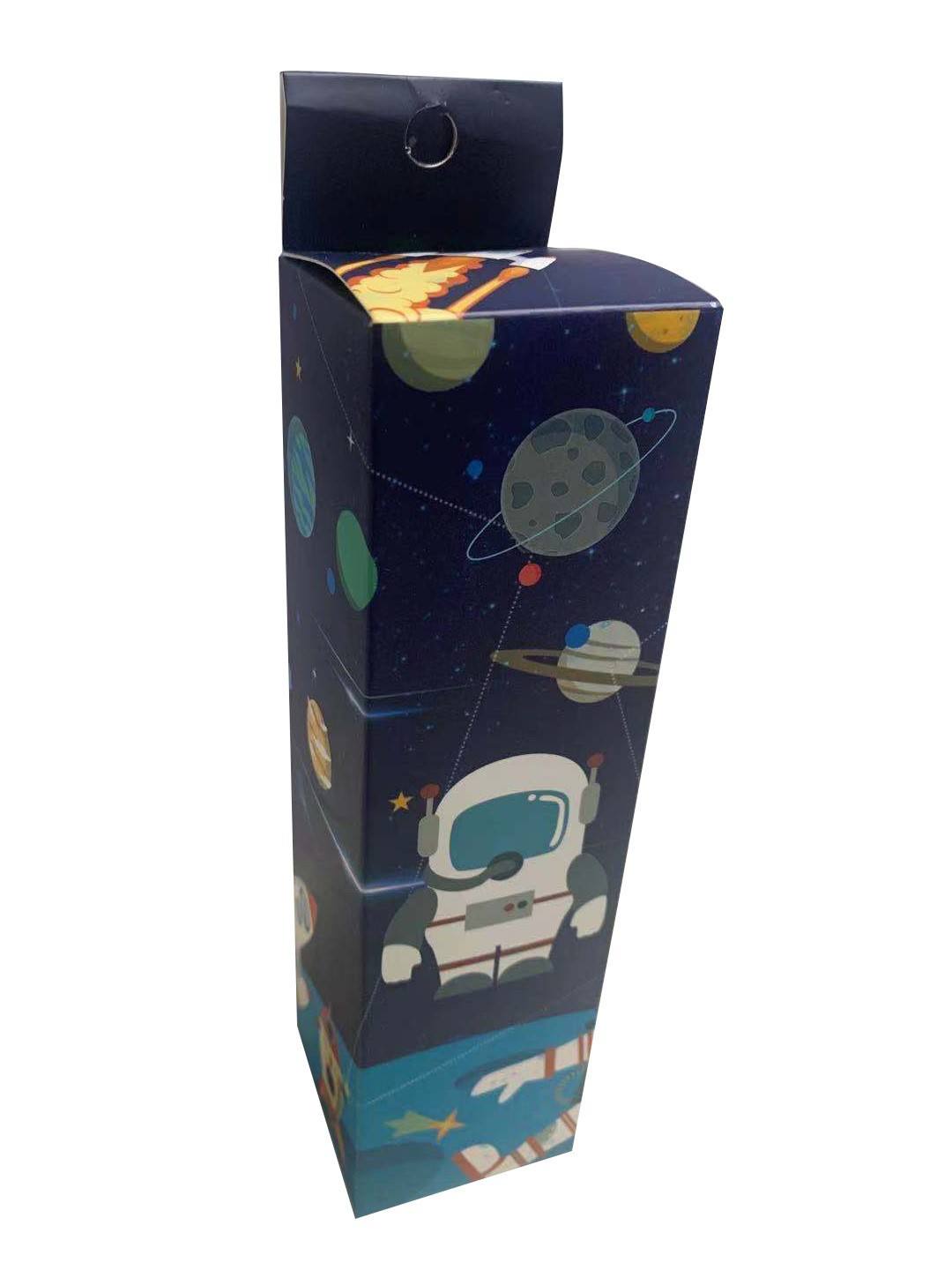 3 section télescope bobine espace en boîte