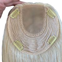 Haute qualité femmes droite vierge cheveux Topper Styles Clip-In cheveux Toppers avec dentelle avant nouveau Mono Topper perte de cheveux toupet