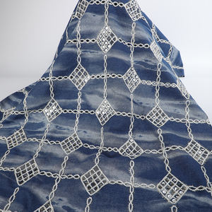 Chaqueta vaquera de seda dorada para hombre y mujer, pantalones de vestir, abrigo, cordón elevado, bordado, lentejuelas, <span class=keywords><strong>poli</strong></span>éster, algodón, tela lisa para niñas - Product Image 5