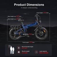 Vélo électrique tout-terrain pliable OEM 20 pouces SAMEBIKE 250W1200D 48V 17ah avec pneus larges et suspension
