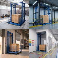 Ascenseur de fret hydraulique certifié CE pour entrepôt, élévateur vertical de marchandises avec capacité de charge de 1 à 20 tonnes, commande électrique à distance