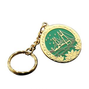 Porte-clés en métal avec logo d'hôtel, logo 3D 2D, porte-clés en métal en gros - Product Image 3