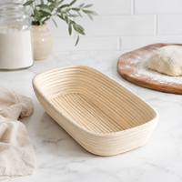 Panier de levage en rotin naturel fait main pour boulangerie au levain et programmes de vente au détail – Fabricant OEM
