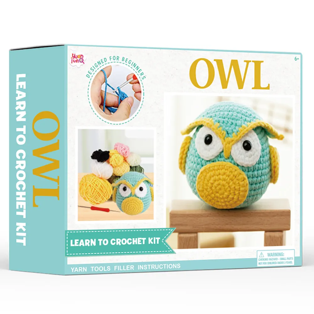 2023 Needle Creations Animal Owl DIY Beginners Full Needlework Crochet Starter Kit For Beginners