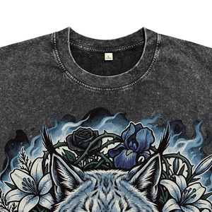 <b>Men's</b> 100% Cotton Acid Wash Garment Dye T-Shirt Custom Trendy Design Print Regular Fit Tees for Wholesale Clothing Hot Supplier - Product Image 3
