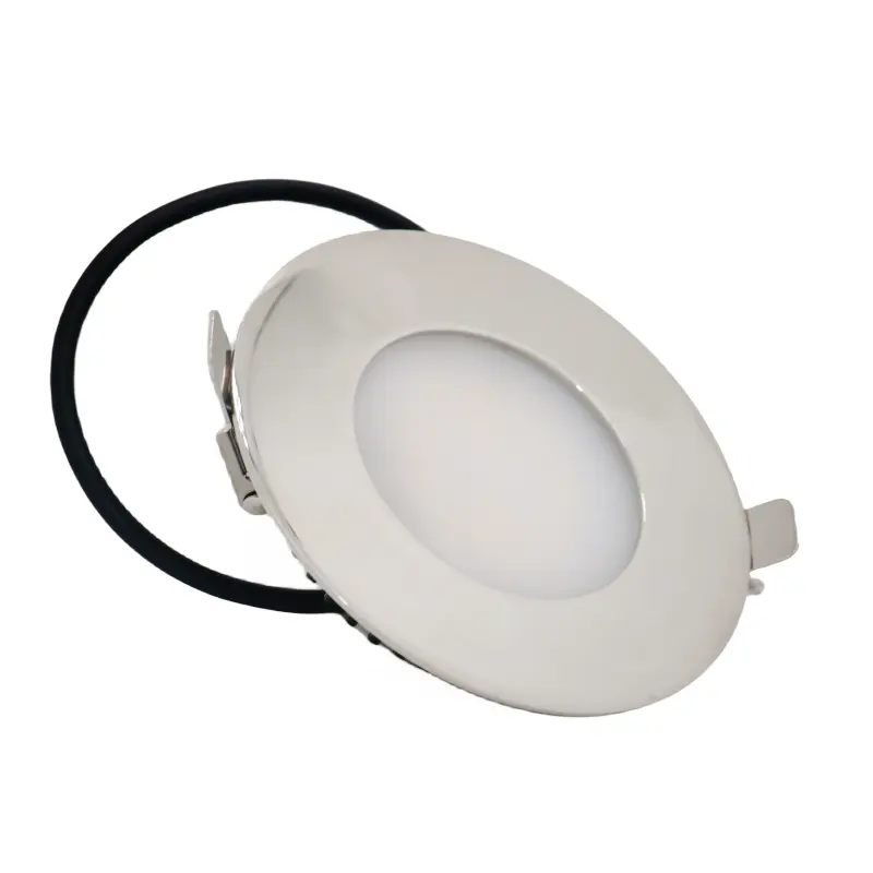 24V DC powered dim hızlı Led downlight sıcak beyaz paslanmaz çelik jant ile tekne yat RV araba için