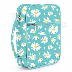 Muestra gratis impresión personalizada impermeable Iglesia bolsa Biblia cubre para mujeres poliéster lona sublimación Biblia cubre - Product Image 6