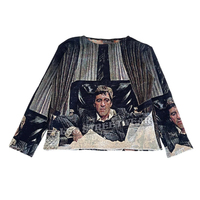 Pull en tapisserie pour homme, mode rappeur, streetwear, hip hop, couverture en tapisserie, jacquard, sur mesure, taille plus, pulls pour homme