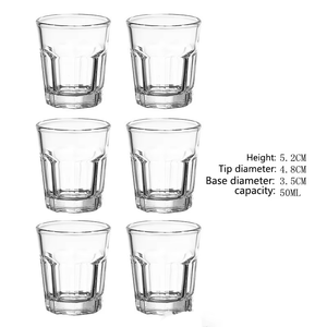 Logo personalizzato personalizzato sfuso 1oz 1.5oz Tequila whisky Tequila bicchierini di vetro per la vendita - Product Image 3