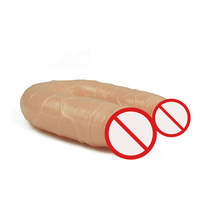 Dildo double tête en forme de U pour homme, en TPE, texture douce, expérience double usage