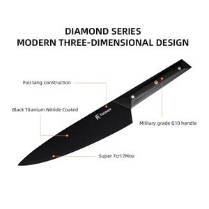 Couteau <span class=keywords><strong>de</strong></span> chef Yangjiang en acier inoxydable avec revêtement en <span class=keywords><strong>nitrate</strong></span> <span class=keywords><strong>de</strong></span> titane noir, couteau <span class=keywords><strong>de</strong></span> chef à marque privée - Product Image 4