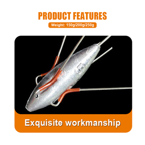 Plomada de Pesca HOWELL de 150g 200g 250g para Pesca de <span class=keywords><strong>Surfcasting</strong></span>, Plomada de Plomo Resistente al Desgaste para Pesca en Todo Tipo de Agua, Peso de Pesca Sputnik de Cola Larga - Product Image 3