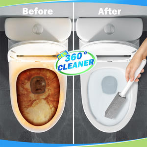 Groothandel Vervangbare Glazen Puimsteen Toiletreiniger Borstel Met Extra Lang <span class=keywords><strong>Plastic</strong></span> Handvat Voor Reiniging - Product Image 3