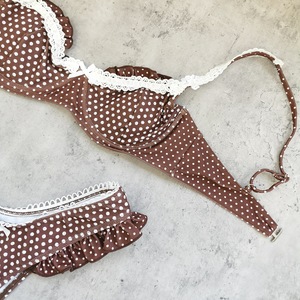 Nouveau design TW 2026 – Bikini rétro à pois avec micro volants, taille haute et effet push-up, <span class=keywords><strong>maillot</strong></span> <span class=keywords><strong>de</strong></span> <span class=keywords><strong>bain</strong></span> sexy deux <span class=keywords><strong>pièces</strong></span> avec tanga pour femme - Product Image 3