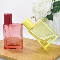 Flacon de parfum en verre dégradé en gros avec boîte, logo personnalisé, atomiseur rechargeable pour huile parfumée