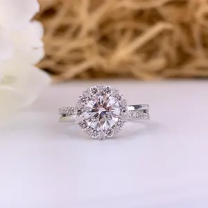 0,9 Karat Diamanten ring aus dem Labor 18 Karat Gold Half Eternity Ring Schmuck für Frauen Geschenk