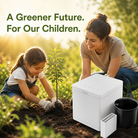 Broyeur de déchets alimentaires électrique domestique, réduction de volume de 90 % grâce à la technologie de séchage intelligent, système de séchage à haute température en acier inoxydable, fonctionnement par lots
