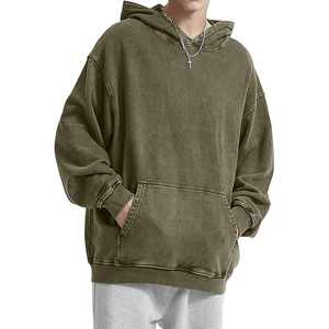 Bán Buôn Tùy Chỉnh Sản Xuất Người Đàn Ông <span class=keywords><strong>C</strong></span>ủa 400 GSM Heavyweight Rửa Axit Zip Áo Màu Hồng Pháp Terry Bông Không <span class=keywords><strong>C</strong></span>ó Chuỗi Mùa Đông Thiết Yếu - Product Image 3