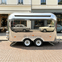 Camions de restauration COGSUN en acier inoxydable, bar à café, remorque de cuisine mobile, hot-dogs, hamburgers, pizzas, barbecue, camion de restauration rapide entièrement équipé