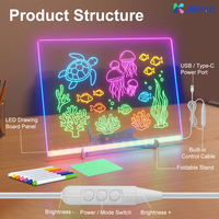 Tableau de Dessin LED Léger et Doux pour les Yeux, avec Câble Intégré, Prêt à l'Emploi, Décoration Intérieure, Vente Directe Usine, Meilleures Ventes