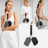 Portefeuille léger à porter au poignet avec porte-clés, double pochette en cuir PU, porte-monnaie, organisateur de voyage – Entrepôt USA