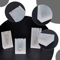 Transparent Perspex Collier Titulaire Pendentif Présentoir Solide Lucite Chaîne Bijoux Présentant
