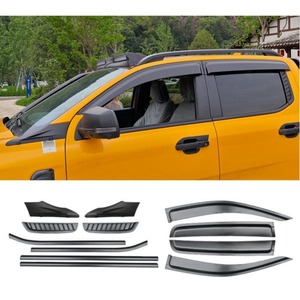 Barandas Antilluvia StarNav Anchas y Reforzadas para Ford RANGER T9, Tiras Decorativas para Ventanas - Product Image 3