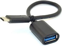 Cable OTG DFX USB-C a USB 3.0 de 5 Gbps, Adaptador Macho a Hembra de PVC de 20 cm para MacBook y iPad