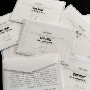 MOQ 100pcs Luxury Custom Frosted Tracing Paper Envelope with <strong>Letter</strong> Writing Paper <strong>Thank</strong> <strong>You</strong> Card Transparent Paper Envelope - Product Image 1