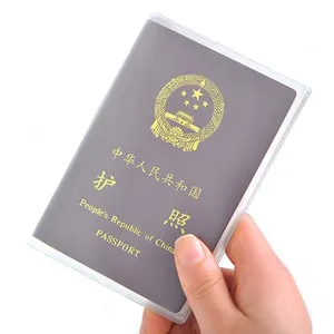 wholesale cheap new pvc plastic id card passport cover custom logo card holders